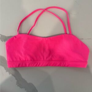 Vitality Neon Pink Strappy Bandeau Bikini Top
